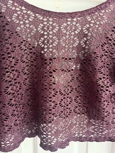 Free People Beach Dark Purple/Gold Crop Top - Picture 1 of 3