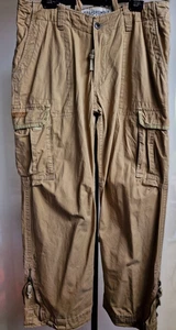 ABERCROMBIE & FITCH BAGGY PARATROOPER CARGO PANTS SIZE L TAN COLOUR RARE - Bild 1 von 24