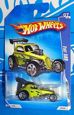Hot Wheels 2009 Modified Rides #163 Fiat 500 cetim verde anticongelante com 5SPs - Imagem 1 de 2
