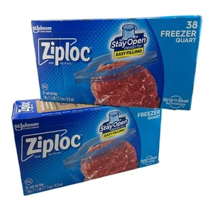 2 Stück Ziploc® Gefrierbeutel Gallone mit Grip 'n Seal Technologie, je 38 Stück - Bild 1 von 6