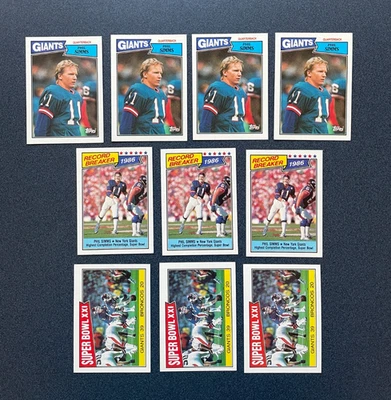 Ten (10) count lot of 1987 Topps Phil Simms - Giants - Image 1 of 2