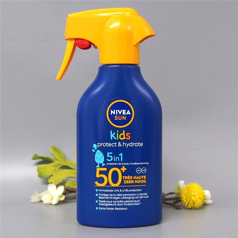 Bomba en spray protector solar Nivea Sun KIDS Protect & Hydrate SPF50+ 270 ml Foto 1 de 3