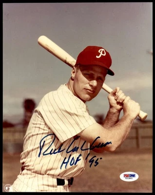 Richie Ashburn "HOF '95" 8 x 10 Photo Signed Auto PSA/DNA Authenticate ID:395519 - Image 1 of 4