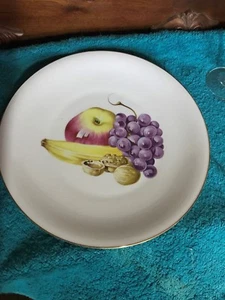Heinrich - H&C Selb Bavaria Germany Round Platter/Chop Plate Fruit Motif Gold Rm - Picture 1 of 4