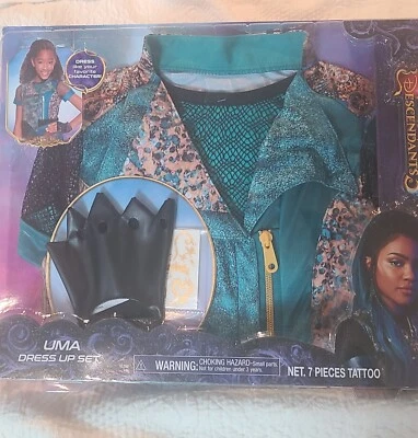 Disney Descendants 3 Uma girl's Costume Dress Up Kit size 4 - 6x - Image 1 of 4