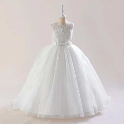 Vestidos de festa princesa lantejoulas meninas dama de honra crianças casamento aniversário formatura vestido - Imagem 1 de 4