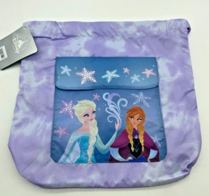 Disney Frozen Elsa Anna Top Open Drawstring Bag Backpack NWT RARE - Picture 1 of 2