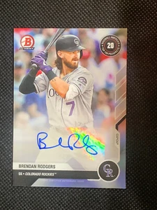 BRENDAN RODGERS 2020 Topps Bowman Next AUTO Autograph Rookie Card BA-26A - Picture 1 of 2