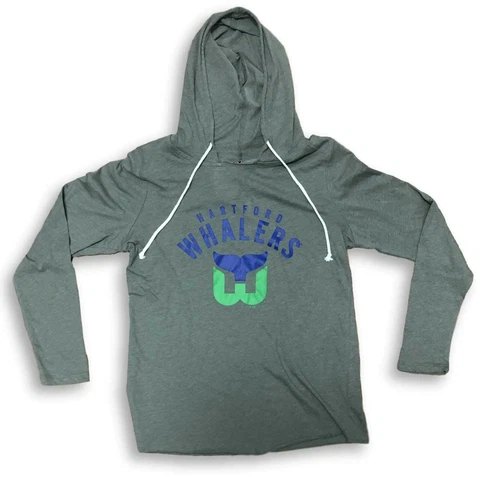 Vintage Hockey Hartford Whalers Womens's Hooded Lightweight Sweatshirt SMALL 4/6 Cover