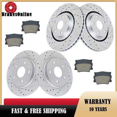 Front Rear Brake Rotors Pads Fit for Dodge Grand Caravan Chrysler Town & Country - Image 1 of 4