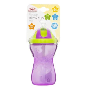 Heinz Baby Basics Flip Up Straw Cup Purple 6m+ 300mL - Baby Bottles - Picture 1 of 3