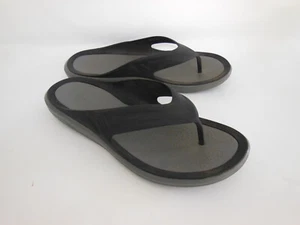 CROCS Mens sz 12 Swiftwater Wave Flip Flop Sandals Black - Imagen 1 de 10