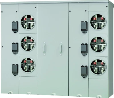 Siemens WP4611RJB 6-Gang 400A 125 Amp RINGLESS BYPASS UNI-PAK Meter Socket - Image 1 of 3