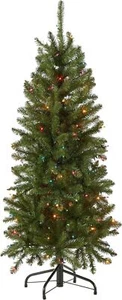 National Tree Company Artificial Pre-Lit Slim Christmas Tree, , Kingswood 4.5 Ft - Picture 1 of 4
