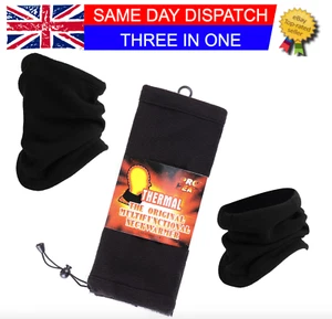 COMFORTABLE PRO HEAT THERMAL NECK WARMAR BALACLAVA TUBE SCARF & FACE MASK UK - Picture 1 of 18