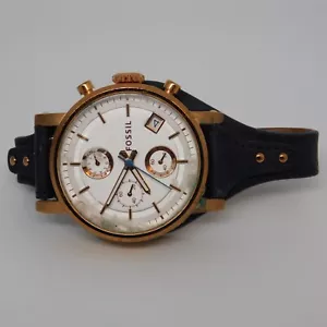 FOSSIL ES3838 Genuine Leather Quartz Analog Women's Watch for Repairs - Picture 1 of 9