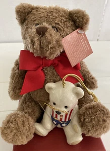 Lenox Teddy Bear Ornament Stuffed Toy Patriotic American 100th Anniversary 2003 - Picture 1 of 12