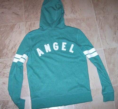 UNDERCOVER Felpa con cappuccio zip intera Victoria's Secret angelo verde nuova con etichetta Xs rara