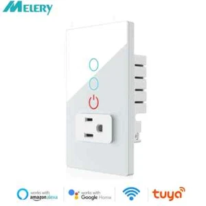 Melery Wifi Smart Light Switch Stairs Socket Plug Outlet Intelligent Panel Remot - Picture 1 of 21
