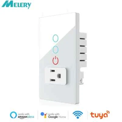 Melery Wifi Smart Light Switch Stairs Socket Plug Outlet Intelligent Panel Remot - Image 1 of 4