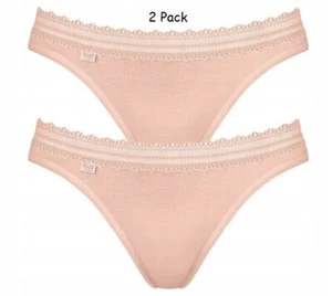 2er SET Sloggi Feel Natural Lace Tanga Damen Slip Beige Neu - Bild 1 von 2