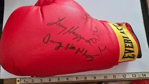 IBHOF 2010 SIGNED GLOVE JUNG KOO CHANG - LARRY HAZARD - DANNY LITTLE RED LOPEZ - Picture 1 of 1