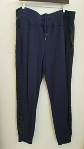 ZELLA Navy Blue Black Stripe Stretch Knit Jogger Sweat-Pants XXL 18 1X Nordstrom - Picture 1 of 7