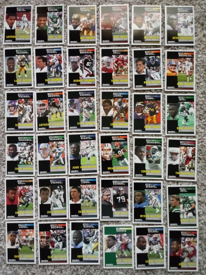 1991 Pinnacle Football Singles #'s 211-415. Your Choice. Choose from Drop Down. - Image 1 of 1