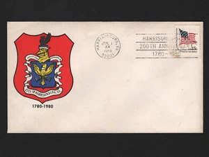 Cancelación y sello OPC 1980 Harrisonburg VA 200 aniversario - Imagen 1 de 1