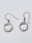 Handcrafted Wire Wrapped Genuine Natural White Sapphire Gemstone Earrings
