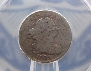 1805 Draped BUST Half Cent 1/2c ANACS G4 Details #480 Good ECC&C, Inc. - Picture 1 of 5