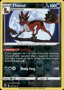 Pokemon Thievul 104/189 Holograma Inverso Escarlata y Violeta Casi Nuevo - Imagen 1 de 1
