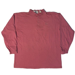 Vintage 90s Arizona Pink Henley Long Sleeve Tshirt XL - Picture 1 of 10