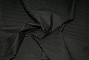 COCOA CHARCOAL Stripe Drill Suiting Fabric with Give 145cm Wide Per Metre - Picture 1 of 4