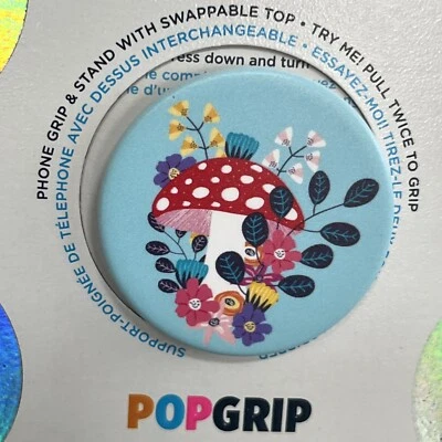 PopSockets PopGrip Troca Top Aperto e Suporte para Telefone - Flores de Cogumelo - NOVO Cogumelo - Imagem 1 de 3