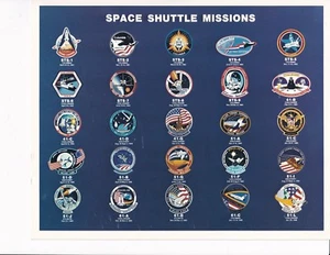 NASA Space Shuttle Missions 8"x10" Fact Summary - Picture 1 of 2