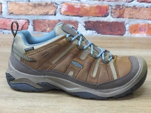 Women's Keen Circadia Low Waterproof Leather Hiking Boot Brown/Blue*1026771 - Picture 1 of 6