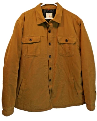 Ruff Hewn Mens Coat Tan Button Up Jacket Quilted Lining XL Hand Pockets - Image 1 of 4