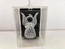 Sterling Co. 4” Angel Hand Spun Glass Ornament with Silver Glitter