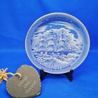 USS Constitution OLD IRONSIDE * Blue & White Collectors DISPLAY PLATE (20.5cm) 