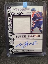 Mark Messier 2023 Leaf In The Game Used Super Swatch Signatures Auto Relic 12/15
