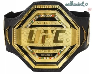 UFC LEGACY CHAMPIONSHIP RELICA TITLE BELT WORLD UFC CHAMPION 2MM BRASS NEW - Picture 1 of 5