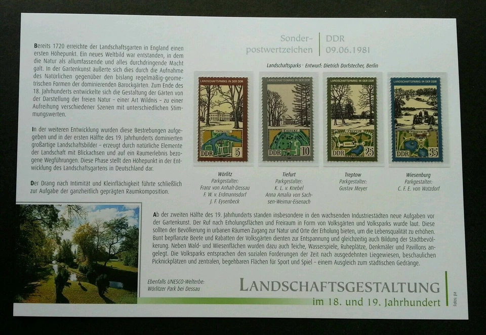 [SJ] Germany DDR National Park 1981 FDC (stamp 6v with info sheet) MNH *2 pages - Image 1 of 4