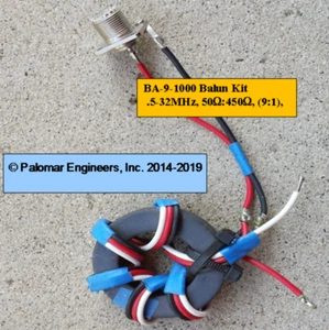 50:450 ohm (9:1) Balun or Unun Core Kit, .5-32 MHz, 1000 watts PEP, end fed/Ladd - Picture 1 of 2