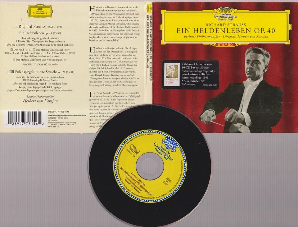 Richard Strauss: Ein Heldenleben, Op. 40 [7 Tracks] (Digipak) (CD, 2007) #0924HD - Image 1 of 1