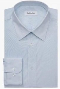 Calvin Klein Men's Dress Shirts Non Iron Stretch Regular Fit-Mist 15 34-35 - Picture 1 of 3