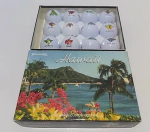 Amazing Vintage Spalding HAWAII Custom Print Golf Balls / Brand New / 12 Count - Picture 1 of 3
