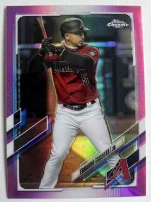 2021 Topps Chrome - Pink Refractor #73 Eduardo Escobar - Image 1 of 2