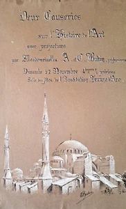 Large Drawing Original 19th Orientalism Charcoal & Chalk White Signed A. Budin - Picture 1 of 7