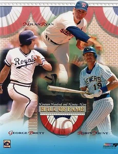 Nolan Ryan - George Brett - Robin Yount Hall of Fame Induction 8" x 10" Photo - Picture 1 of 1